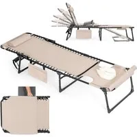 Avestar Gartenliege klappbare Liegestuhl, tragbarer, mit Gesichtsausschnitt, 1 St., Sonnenliege Campingliege Schlafliege Relaxsessel
