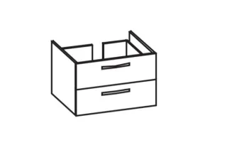 Artiqua 300 Waschtischunterschrank für MMWT, Weiß Hochglanz, 300-WU2L-1-75-7016-68 300-WU2L-1-75-7016-68