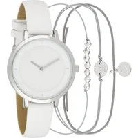 Miraval Quarzuhr Damen Armbanduhr & Schmuckarmband, mit Schmuck-Set Analog Metall Quarzuhrwerk 36 mm Weiblich 14 mm