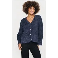 Saint Tropez Strickjacke HalfaSZ Cardigan mit Glitzereffekt