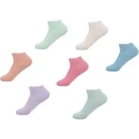 Rungassi Kuschelsocken Damen Sneakersocken Socken 7 Paar perfekte Passform Pastellfarben