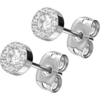 FILANGO Paar Ohrstecker Titan Ohrstecker KRISTALLDISC (Ohrstecker, 1-tlg)