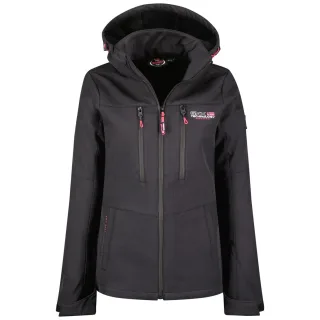 Geografische Norwegen-Jacke für Damen. Die Jacke ist aus hochwertigem Polyester und Elastan gefertigt und hat ein warmes Innenfutter. Marke: Geographical NorwayModellname: Softshell Jacket TimmexKategorie: Softshelljacke DamenMaterialien: Polyester u
