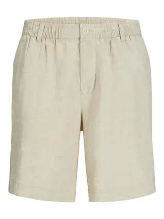 JACK&JONES - JPSTBILL LAWRENCE LINEN SHORTS REG LN Silver Lining - Gr. - L