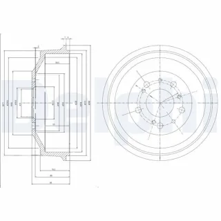 Delphi BREMSTROMMEL Citroen Fiat Peugeot BF153