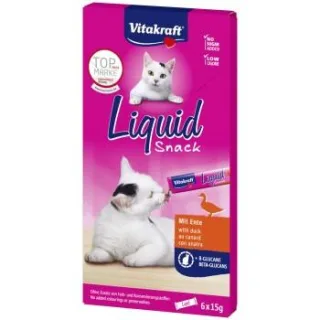 Vitakraft Cat Liquid-Snack Ente und Beta-Glucane 11x15 g