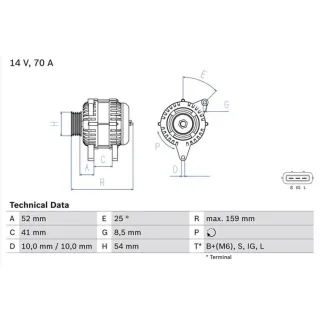 Bosch Lichtmaschine Toyota Carina Celica Corolla Corona 0986040471