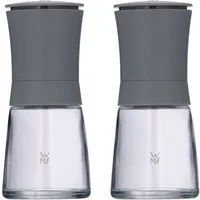 WMF Salz-/Pfeffermühle Trend manuell, (2 Stück), 2-tlg. Set, Keramik-Mahlwerk, aromadicht, Mahlstärken-Einstellung