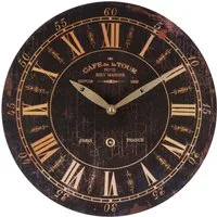 BURI Wanduhr Zeitlose Wanduhr Ø29cm Landhausstil Shabby Vintage Antik Küchenuhr Hol