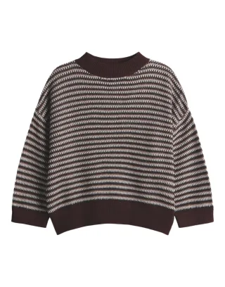 Opus - Gestreifter Pullover - Peipina braun - Gr. - S