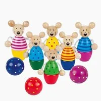 goki Spielturm-Spielzeugset Kegelspiel Speedy, (packung, 9-tlg., spar packung), ideal für kleine Hände geeignet