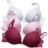 petite fleur by Lascana Push-up-BH (Packung, 3 Stück) mit Bügel und herausnehmbaren Kissen, Dessous