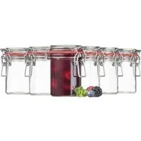 MÄSER Einmachglas Gothika, Einkochglas Set, Glas, (Set, 6-tlg., 6 x Einmachglas m. Deckel, Füllmenge 21,2 cl)