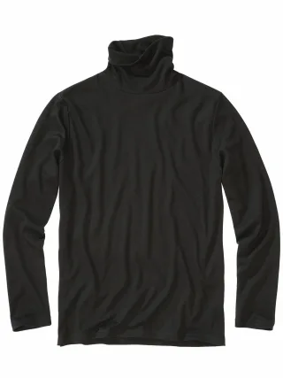 Mey & Edlich Herren Kaschmir-Rolli Schwarz 70¿% Baumwolle, 30¿% Kaschmir