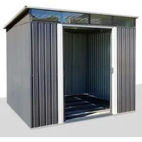 osoltus Gartenhaus osoltus Metall Gerätehaus Pultdach Geräteschuppen 238 cm x 238 cm