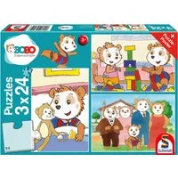 Schmidt Spiele Puzzle Bobo Siebenschläfer, Freunde und Familie, 72 Puzzleteile, 3x24 Teile
