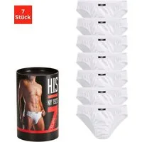 H.I.S Slip Unterhosen für Herren (Dose, 7-St) aus Baumwoll-Mix in einer Dose verpackt