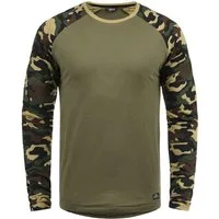 !Solid Rundhalsshirt SDCajus Longsleeve im Baseball-Look
