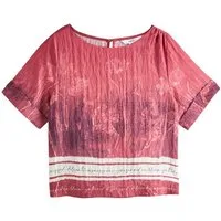 Next Kurzarmbluse Kurzärmeliges kastiges T-Shirt (1-tlg)
