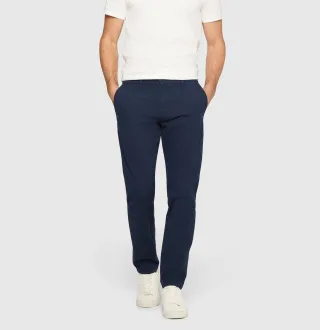MAC - MAC JEANS - Lenny, Cotton Micro Structure blau - Gr. - 32