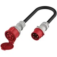 Platinet EV_A11C22MC CEE-Adapterkabel CEE 32A, männlich zu CEE 16A, weiblich, 20 cm, CEE 32A auf CEE 16A Adapter, 20 cm, bis 11 kW 3-phasig