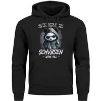 MoonWorks Hoodie Hoodie Herren Heute möchte ich was mit Menschen machen Schubsen wäre