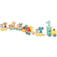 Small Foot Spielzeug-Eisenbahn Geburtstagszug mit Tieren