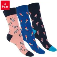 Footstar Basicsocken Damen/Herren Bunte Motiv Socken Funny Baumwollsocken