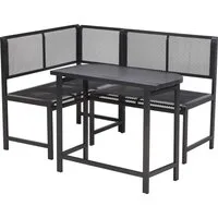 MERXX Eckbankgruppe Elos, (Set, 3-tlg), inkl. 1 Eckbank, 1 Auflagen Set, 1 Klappentisch
