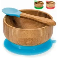 all Kids United Schüssel ALL KIDS UNITED–Bambus Schüssel Baby Kinder Breischüssel mit Saugnapf, Bambus, (Baby Müslischale), Breischale