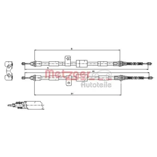 Metzger Handbremsseil hinten Ford Fiestat KA Puma Mazda 121
