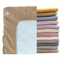 lilimaus Spannbettlaken Musselin Bettlaken Baby 60x120 & 70x140 mit Rundum-Gummizug, (1 Stück), weicher Musselin mit Rundum-Gummizug - sicherer Halt im Babybett