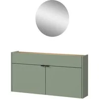GERMANIA Garderoben-Set GW-Ameca, (Set, 2-St), Mehrzweckschrank und Spiegel, geringe Tiefe, ideal für schmale Flure