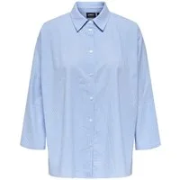 ONLY Blusenshirt Gestreiftes mit Kragen und 3/4-Ärmeln ONLAUGUSTA SHIRT WVN NOOS