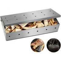 BAYLI Räucherbox Räucherbox aus Edelstahl für BBQ, Smokerbox [22x9,5x4,4cm] mit prakt