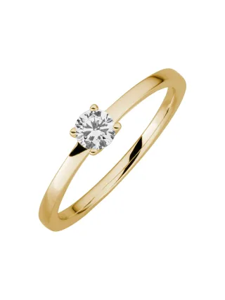 Lyomi Ring 585/- GG 1 synth. Diam. 0,25 ct.