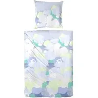 H.G. Hahn Haustextilien Bettwäsche Hahn Baumwoll Satin Bettwäsche Farbtupfer Hellblau, Satin, 2 teilig