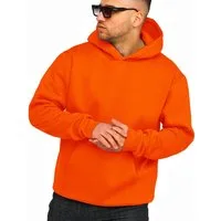 DAILY COTTON Hoodie im Oversize Schnitt Unifarben - Kapuzenpullover Loose-Fit Herren Basic Kapuzen-Sweatshirt Oversized Raglan Sweater