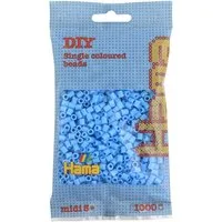 Hama Bügelperlen Hama Bügelperlen – Pastell-Blau, Midi 5 mm (1000 Stk)