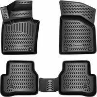 ELMASLINE Auto-Fußmatten für VW PASSAT 2005-2016 [B6/B7/CC] - 3D Gummimatten - Geruchlos, für VW Passat - Extra hoher Rand für mehr Schutz