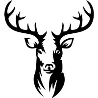 EYOKA Hängedekoration Durchbrochenes 3D Bild Ornament Hirsch Deer, Wanddekoration MDF schwarz