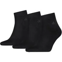 Calvin Klein Kurzsocken CK MEN QUARTER (3 Paar) Rippenbündchen, Cotton-Mix, elastisch
