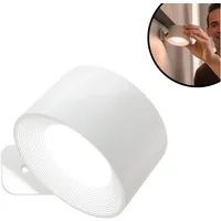 Best Direct® LED Wandleuchte Vigilamp Pod, 6, LED fest integriert, Tageslichtweiß, Kaltweiß, Warmweiß, wiederaufladbare schwenkbare Leselampe, USB, dimmbar, innen, Akku