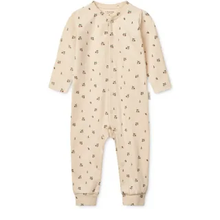 Liewood Birk Bedruckter Pyjama-Einteiler 50/56 Mini whale / Sandy