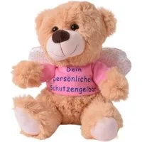 TE-Trend Kuscheltier 25cm Schutzengel Bär Teddybär Plüschbär Spruch T-Shirt, mit Flügel und Spruch Shirt