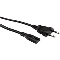 VALUE Netzkabel Euro-Flachstecker auf C7, 2polig Stromkabel, Eurostecker, 2,5A, CEE 7/16, Typ-C Männlich (Stecker), IEC320 C7, Rasierer, 2,5A Weiblich (Buchse) (180.0 cm)