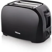 Tristar Toaster Tristar BR-1025 Toaster – 2 kurze Schlitze – Schwarz, 800 W, 6 einstellbare Bräunungsstufen - Brötchenaufsatz