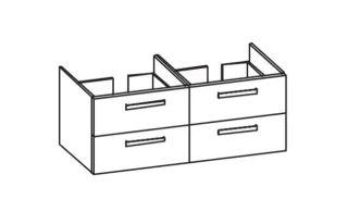 Artiqua 412 Waschtischunterschrank für Connect Air E0272 Anthrazit Glanz, 412-WU4L-I64-7065-51 412-WU4L-I64-7065-51