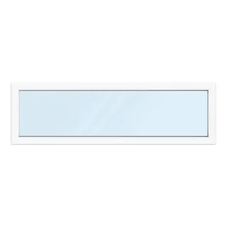 Fenster 200x60 cm, Kunststoff Profil aluplast IDEAL® 4000, Weiß, 2000x600 mm, einteilig festverglast, 2-fach Verglasung, individuell konfigurieren