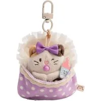 Nici Kuscheltier mymochi, Set Katze Angy 7cm mit Babyflasche & Bettchen mit Karabiner (Set), in Geschenkbox